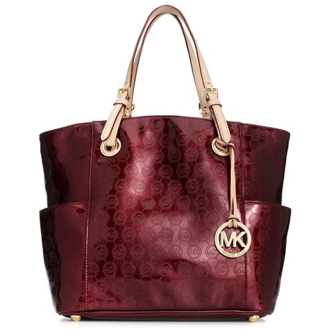 michael kors signature patent east west tote bordeaux|MICHAEL Michael Kors East.